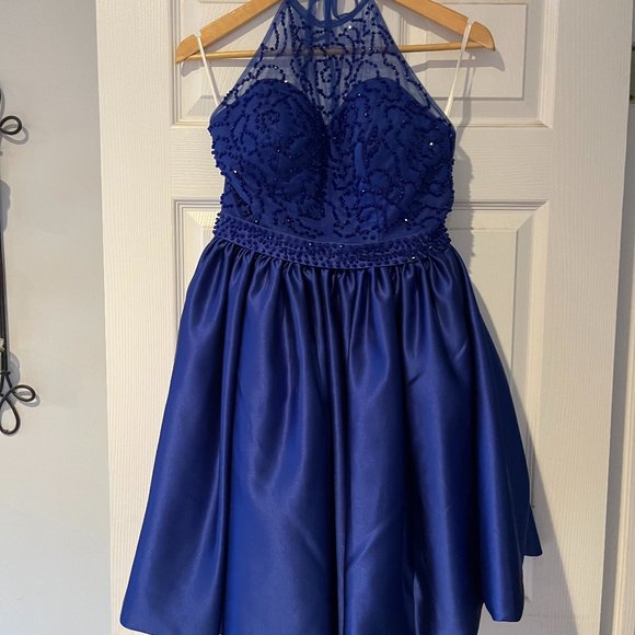 Royal Blue Bat Mitzvah Dress - Picture 1 of 3